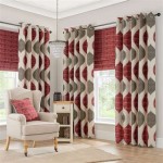 Red And Grey Curtains For Living Room